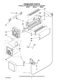 05 - Icemaker Parts parts for Whirlpool Refrigerator ET1CHEXVQ02 from AppliancePartsPros.com