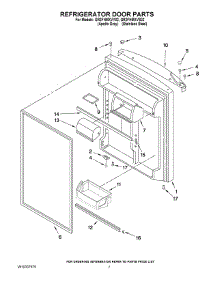 04 - Refrigerator Door Parts parts for Whirlpool Refrigerator GR2FHMXVS02 from AppliancePartsPros.com