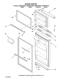 02 - Door Parts parts for Whirlpool Refrigerator W8RXNGFWS01 from AppliancePartsPros.com