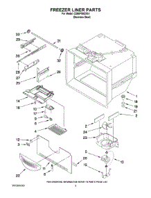 02 - Freezer Liner Parts parts for Whirlpool Refrigerator G25EFSB23S4 from AppliancePartsPros.com