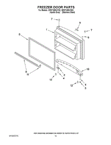 07 - Freezer Door Parts parts for Whirlpool Refrigerator GR2FHMXVY02 from AppliancePartsPros.com
