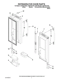 05 - Refrigerator Door Parts parts for Whirlpool Refrigerator GX5FHDXVD02 from AppliancePartsPros.com