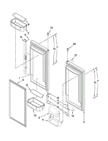 Refrigerator Door parts for Whirlpool Refrigerator EF36BNNFSSPD from AppliancePartsPros.com