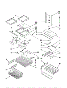 Shelf parts for Whirlpool Refrigerator EF36BNNFSSPD from AppliancePartsPros.com