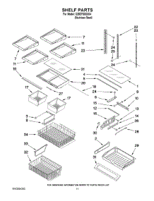 06 - Shelf Parts parts for Whirlpool Refrigerator G25EFSB23S4 from AppliancePartsPros.com