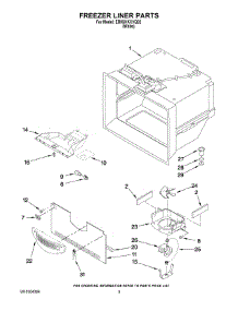 03 - Freezer Liner Parts parts for Whirlpool Refrigerator EB9SHKXVQ02 from AppliancePartsPros.com