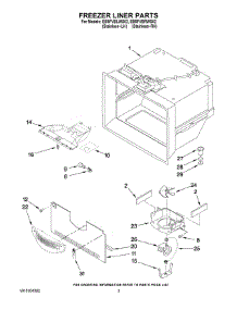 02 - Freezer Liner Parts parts for Whirlpool Refrigerator EB9FVBRWS02 from AppliancePartsPros.com