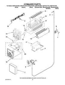 12 - Icemaker Parts parts for Whirlpool Refrigerator ED5FHAXVS03 from AppliancePartsPros.com