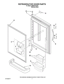 04 - Refrigerator Door Parts parts for Whirlpool Refrigerator GB9SHDXVS03 from AppliancePartsPros.com