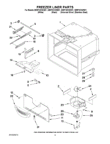 03 - Freezer Liner Parts parts for Whirlpool Refrigerator GB9FHDXWQ01 from AppliancePartsPros.com