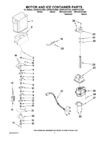 05 - Motor And Ice Container Parts parts for Whirlpool Refrigerator GD5RVAXVB05 from AppliancePartsPros.com