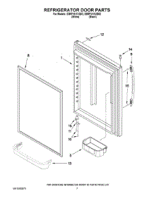 05 - Refrigerator Door Parts parts for Whirlpool Refrigerator EB9FVHXVQ02 from AppliancePartsPros.com