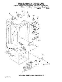 02 - Refrigerator Liner Parts parts for Whirlpool Refrigerator GD5RVAXVY05 from AppliancePartsPros.com