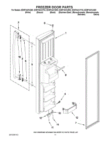 07 - Freezer Door Parts parts for Whirlpool Refrigerator ED5FHAXVB03 from AppliancePartsPros.com