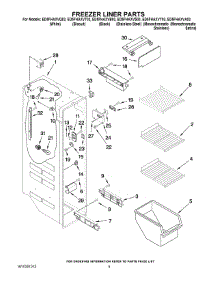 04 - Freezer Liner Parts parts for Whirlpool Refrigerator ED5FHAXVA03 from AppliancePartsPros.com