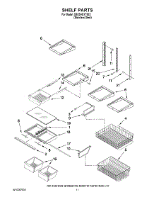 07 - Shelf Parts parts for Whirlpool Refrigerator GB2SHDXTS03 from AppliancePartsPros.com