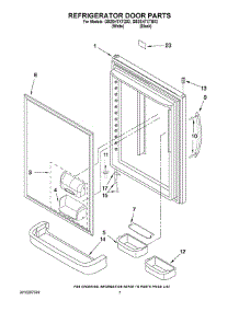04 - Refrigerator Door Parts parts for Whirlpool Refrigerator GB2SHTXTQ02 from AppliancePartsPros.com