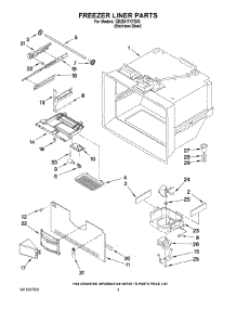 02 - Freezer Liner Parts parts for Whirlpool Refrigerator GB2SHTXTS03 from AppliancePartsPros.com