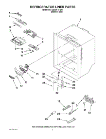 03 - Refrigerator Liner Parts parts for Whirlpool Refrigerator GB2SHTXTS03 from AppliancePartsPros.com