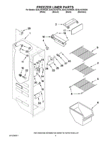 04 - Freezer Liner Parts parts for Whirlpool Refrigerator ED5LHAXWT00 from AppliancePartsPros.com