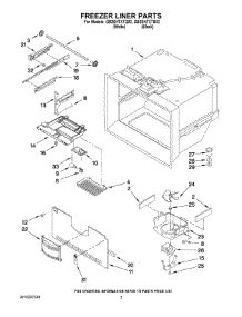 02 - Freezer Liner Parts parts for Whirlpool Refrigerator GB2SHTXTB02 from AppliancePartsPros.com