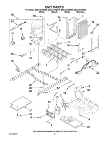 11 - Unit Parts parts for Whirlpool Refrigerator ED5LHAXWT00 from AppliancePartsPros.com