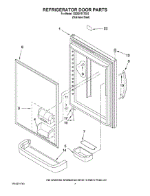 04 - Refrigerator Door Parts parts for Whirlpool Refrigerator GB2SHTXTS02 from AppliancePartsPros.com