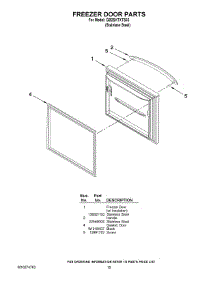 08 - Freezer Door Parts parts for Whirlpool Refrigerator GB2SHTXTS02 from AppliancePartsPros.com