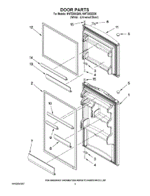 02 - Door Parts parts for Whirlpool Refrigerator NWT2002D00 from AppliancePartsPros.com