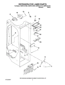 02 - Refrigerator Liner Parts parts for Whirlpool Refrigerator GD5RVAXVQ04 from AppliancePartsPros.com