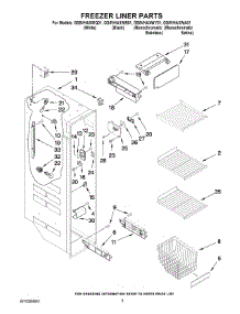 04 - Freezer Liner Parts parts for Whirlpool Refrigerator GS5VHAXWB01 from AppliancePartsPros.com