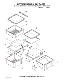 03 - Refrigerator Shelf Parts parts for Whirlpool Refrigerator GD5RVAXVB04 from AppliancePartsPros.com