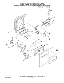 08 - Dispenser Front Parts parts for Whirlpool Refrigerator GD5RVAXVB04 from AppliancePartsPros.com