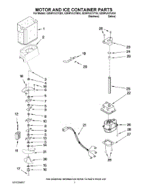 05 - Motor And Ice Container Parts parts for Whirlpool Refrigerator GD5RVAXVY04 from AppliancePartsPros.com