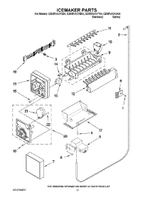 10 - Icemaker Parts parts for Whirlpool Refrigerator GD5RVAXVQ04 from AppliancePartsPros.com