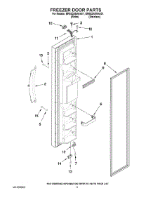 07 - Freezer Door Parts parts for Whirlpool Refrigerator BRS62ARANA01 from AppliancePartsPros.com