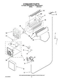 12 - Icemaker Parts parts for Whirlpool Refrigerator BRS62ARANA01 from AppliancePartsPros.com
