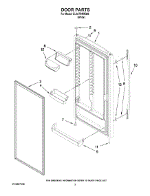 03 - Door Parts parts for Whirlpool Refrigerator EL8ATRRRQ06 from AppliancePartsPros.com