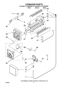 05 - Icemaker Parts parts for Whirlpool Refrigerator ET1CHMXKT03 from AppliancePartsPros.com