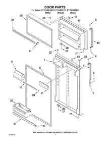 02 - Door Parts parts for Whirlpool Refrigerator ET1CHMXKB03 from AppliancePartsPros.com