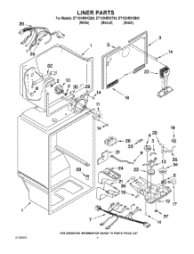 03 - Liner Parts parts for Whirlpool Refrigerator ET1CHMXKB03 from AppliancePartsPros.com