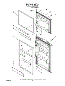 02 - Door Parts parts for Whirlpool Refrigerator NWT0002D01 from AppliancePartsPros.com