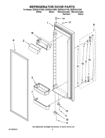 06 - Refrigerator Door Parts parts for Whirlpool Refrigerator GD5DHAXVY05 from AppliancePartsPros.com