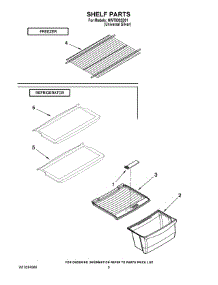 05 - Shelf Parts parts for Whirlpool Refrigerator NWT0002D01 from AppliancePartsPros.com