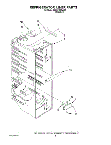 02 - Refrigerator Liner Parts parts for Whirlpool Refrigerator 8ED5FHKXVY01 from AppliancePartsPros.com