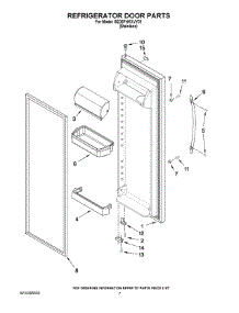 06 - Refrigerator Door Parts parts for Whirlpool Refrigerator 8ED5FHKXVY01 from AppliancePartsPros.com