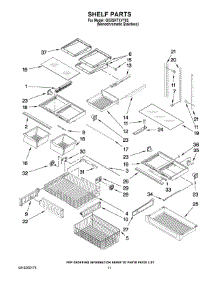 07 - Shelf Parts parts for Whirlpool Refrigerator GX5SHTXVY02 from AppliancePartsPros.com