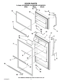 02 - Door Parts parts for Whirlpool Refrigerator W4TXNWFWT01 from AppliancePartsPros.com