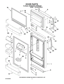 02 - Door Parts parts for Whirlpool Refrigerator EWT8002A00 from AppliancePartsPros.com