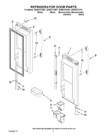 05 - Refrigerator Door Parts parts for Whirlpool Refrigerator GX5SHTXVY01 from AppliancePartsPros.com